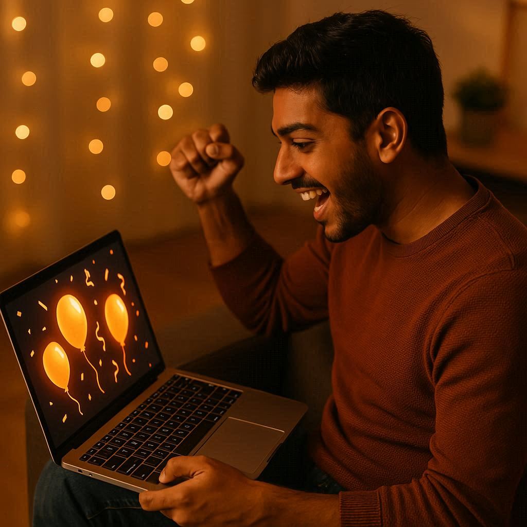 Celebrates your wins & others' wins on chat threads